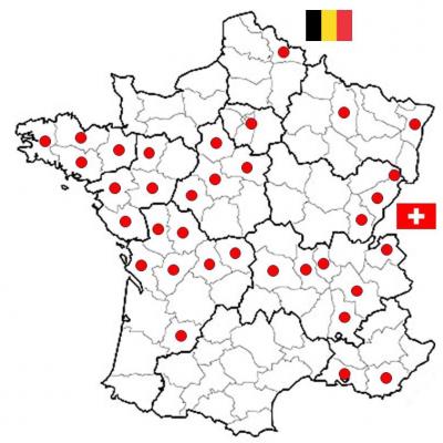 Carte de france des representations de stef russeil